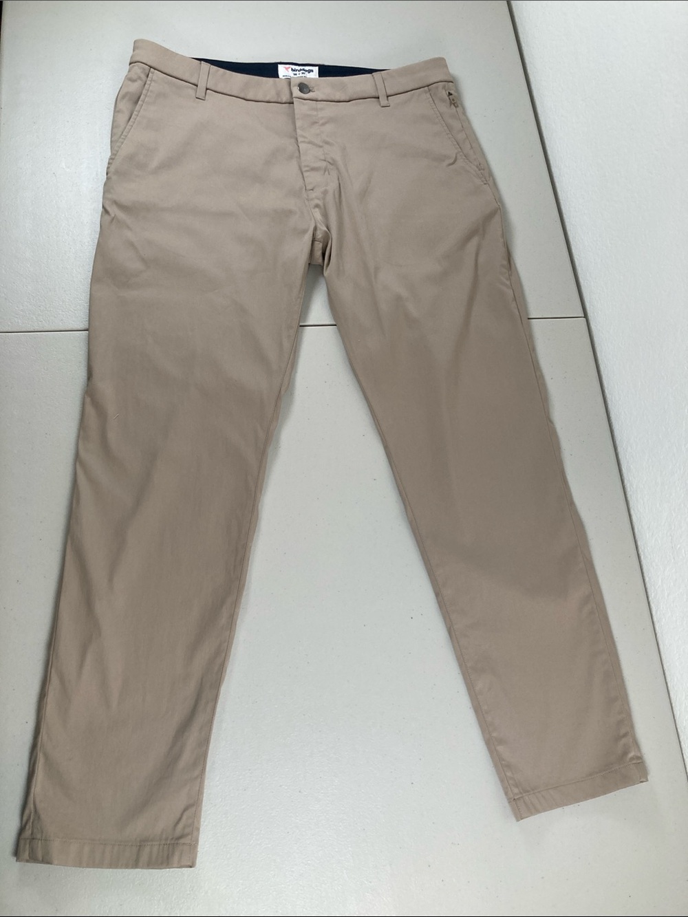 Birddogs Pants Mens 36x30 Khaki Unlined Stretch Chino Golf Office Boomstick